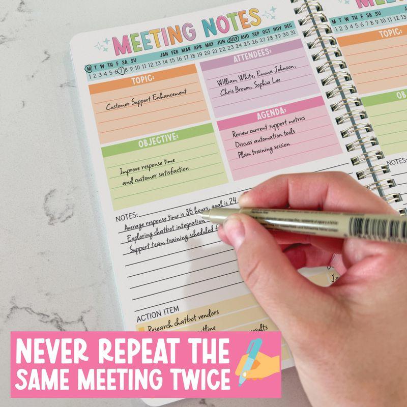 AgendaPro Meeting Notebook for Work