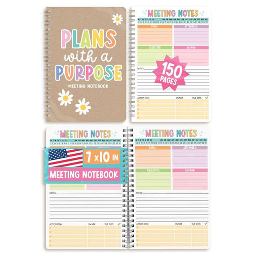 AgendaPro Meeting Notebook for Work