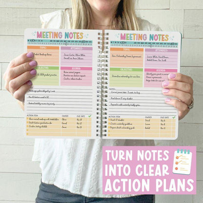 AgendaPro Meeting Notebook for Work