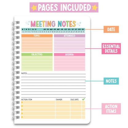 AgendaPro Meeting Notebook for Work