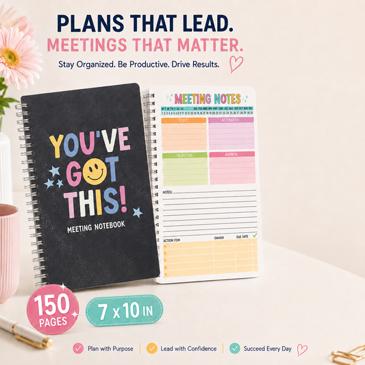 AgendaPro Meeting Notebook for Work